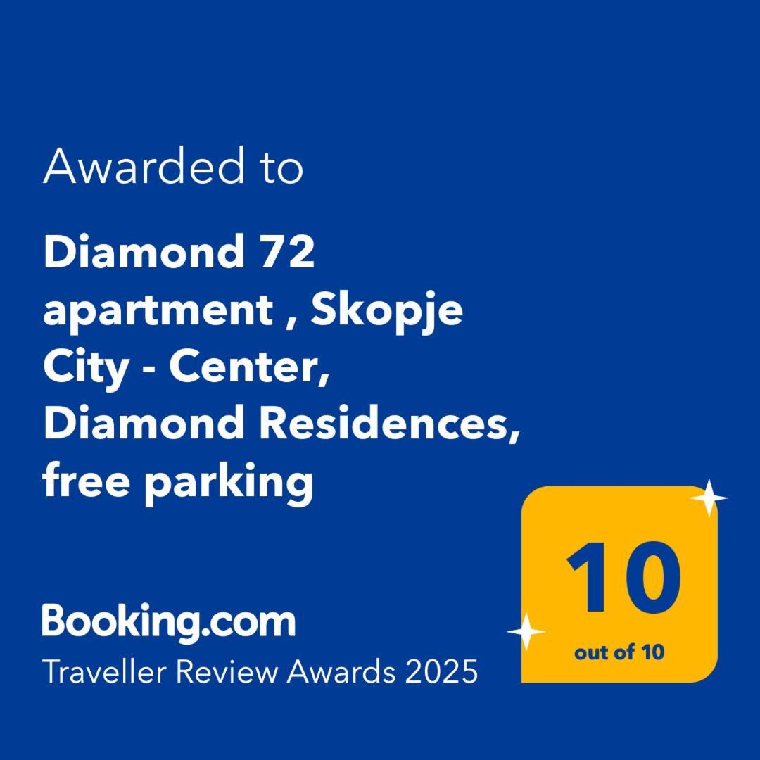 Diamond 72 Apartment , Skopje City - Center, Diamond Residences, Free Parking Buitenkant foto